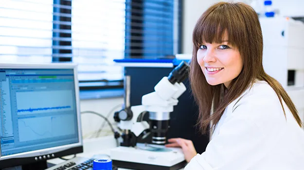 Female researcher
