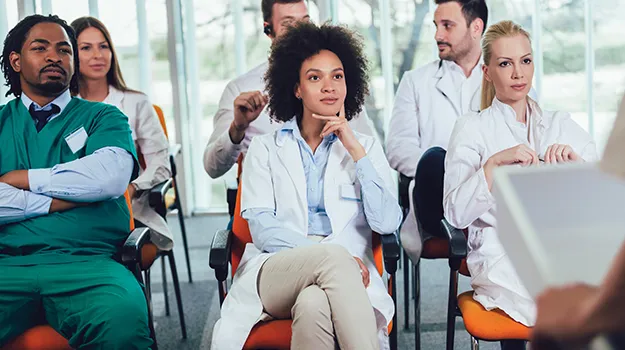 group of doctors in seminar